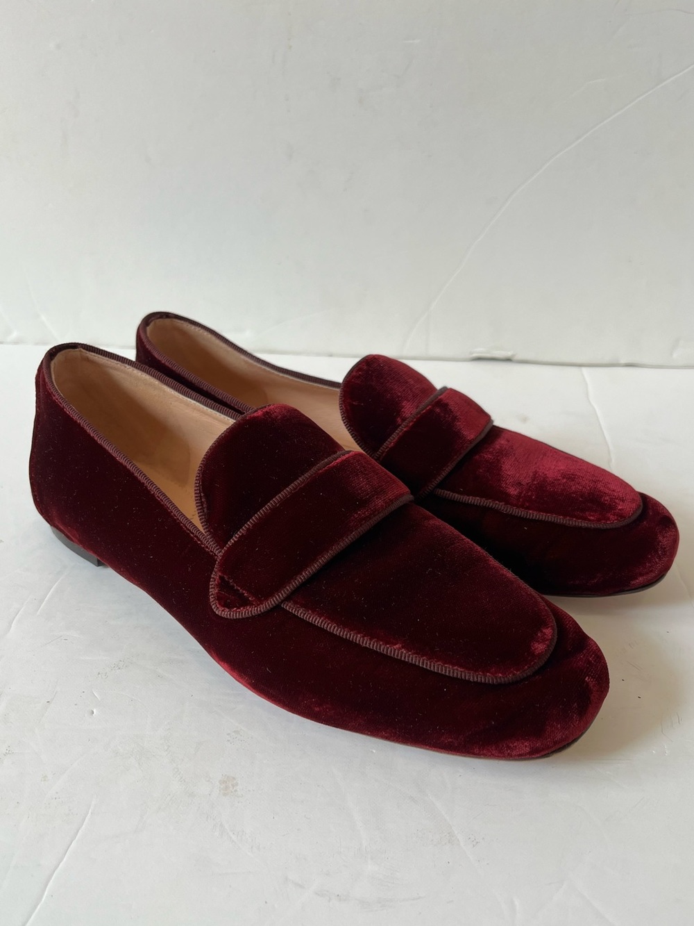 J.crew Velvet Penny Loafers in Deep Burgundy size 7 - Picture 2 of 11